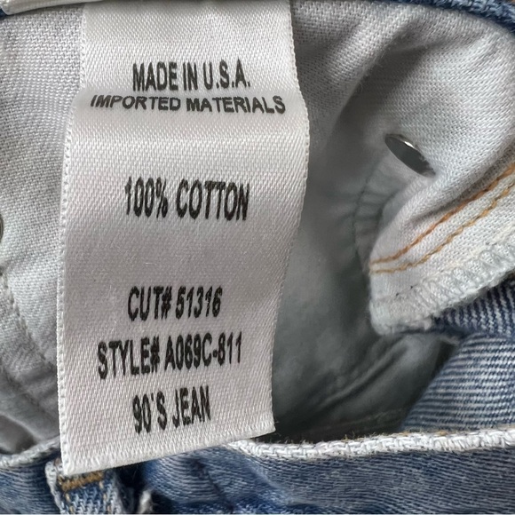 Agolde 90's Mid Rise Loose Fit Size 24 Distressed Baggy 100% Cotton Button Fly - Picture 12 of 16